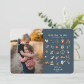 Chic Countys bis Weihnachten Dunkles Navy Foto (Stehend Vorderseite)