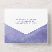 Chic Couple Mason Jar Lavender Lila Wedding RSVP All In One Einladung (Rückseite)