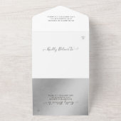 Chic Couple Mason Jar Lavender Silver Wedding RSVP All In One Einladung (Außenbereich)