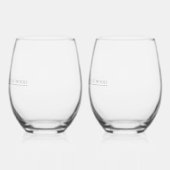 Chic Couple Name Wedding Weinglas Ohne Stiel (Links)