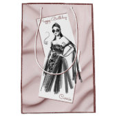 Chic Couture Mode Geburtstags Geschenktüte mittel (Vorderseite)