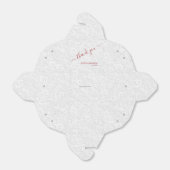 Chic Cranberry Dankeschön an White Filigree Weddin Geschenkschachtel (Ungefaltet)