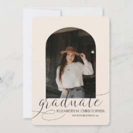 Chic Cream Arch 5 Foto Collage Abschluss Ankündigung