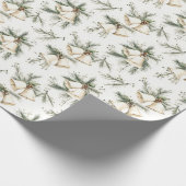 Chic Cream Bells Christmas Geschenkpapier (Ecke)