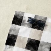 Chic Cream Black Kariert Christmas Strandtuch (Beispiel)