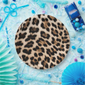 Chic Cream Black Leopard Print Pappteller (Party)