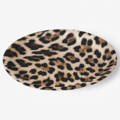 Chic Cream Black Leopard Print Pappteller (Schrägansicht)