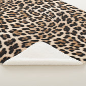 Chic Cream Black Leopard Print Sherpadecke (3/4)