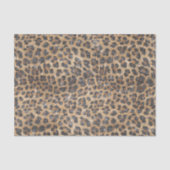 Chic Cream Braun Leopard Tierprint Glanz Seidenpapier (Vorderseite)