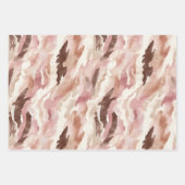 Chic Cream Brown Leopard Animal Print Birthday Geschenkpapier Set (Vorderseite 2)