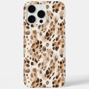 Chic Cream Brown Leopard Animal Print iPhone 16 Pro Max Hülle