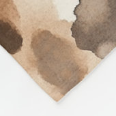 Chic Cream Brown Leopard Animal Print Fleecedecke (Ecke)