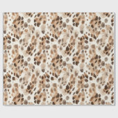 Chic Cream Brown Leopard Animal Print Geschenkpapier (Flach)