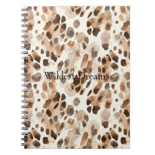 Chic Cream Brown Leopard Animal Print Notizblock