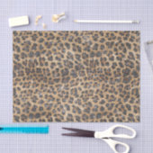Chic Cream Brown Leopard Animal Print Sparkle Seidenpapier (Handwerk)