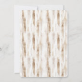 Chic Cream Brown Stripes Babydusche Einladung (Rückseite)