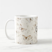 Chic Cream Butterflies Geburtstag Kaffeetasse (Links)