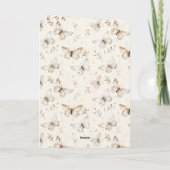 Chic Cream Butterflies Geburtstag Karte (Rückseite)