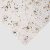 Chic Cream Butterflies Geburtstag Seidenpapier (Ausschnitt)