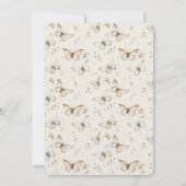 Chic Cream Butterflies Hochzeit Einladung (Rückseite)