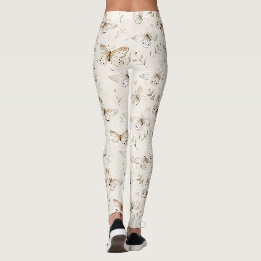 Chic Cream Butterflies Leggings (Rückseite)