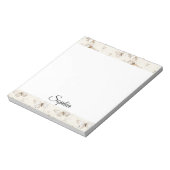 Chic Cream Butterflies Notizblock (Rotiert)