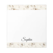 Chic Cream Butterflies Notizblock (Vorderseite)