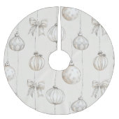 Chic Cream Christmas Ornaments Polyester Weihnachtsbaumdecke (Vorderseite)