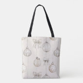 Chic Cream Christmas Ornaments Tasche (Rückseite)