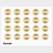 Chic Cream & Gold Tone Wedding Umschlag Aufkleber (Blatt)