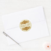 Chic Cream & Gold Tone Wedding Umschlag Aufkleber (Umschlag)