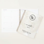 Chic Cream Marmornamen Jahr für benutzerdefinierte Planer (Anzeige)