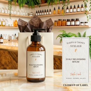Chic Cream Organic Hair Atelier Produktlabel Rechteckiger Aufkleber