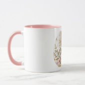 Chic Cream Pink Spring Flowers Easter Egg  Tasse (Links)