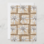 Chic Cream Silver Glam Bow Brautparty Einladung (Rückseite)