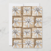 Chic Cream Silver Glam Bow Geburtstag Einladung (Rückseite)