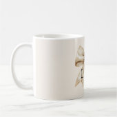 Chic Cream Silver Glam Bow Liebe Kaffeetasse (Links)