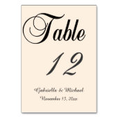 Chic Cream Tischnummer (Vorderseite)