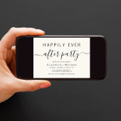 Chic Cream Wedding After Party Einladung