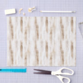 Chic Cream White Brown Streifen Geburtstag Seidenpapier (Handwerk)