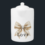 Chic Cream White Silver Glam Bow Liebe<br><div class="desc">Chic Cream White Silver Glam Bow Liebe</div>