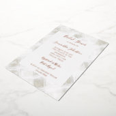 Chic Cream White Stripes Bridal Shower Folieneinladung (Gedreht)