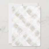 Chic Cream White Stripes Wedding Einladung (Rückseite)