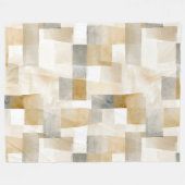 Chic Creme Braun Abstrakt Fleecedecke (Vorderseite (Horizontal))