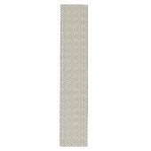Chic creme Kabelstrickmuster Mittelgroßer Tischläufer (Vorderseite)