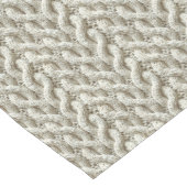 Chic creme Kabelstrickmuster Mittelgroßer Tischläufer (Ecke)