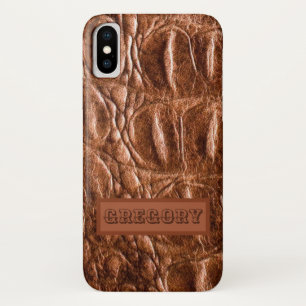 Chic Crocodile Skin Monogramm Case-Mate iPhone Hülle