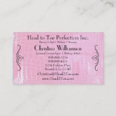 Chic Crocodile skin Rhinestones Visitenkarte (Rückseite)