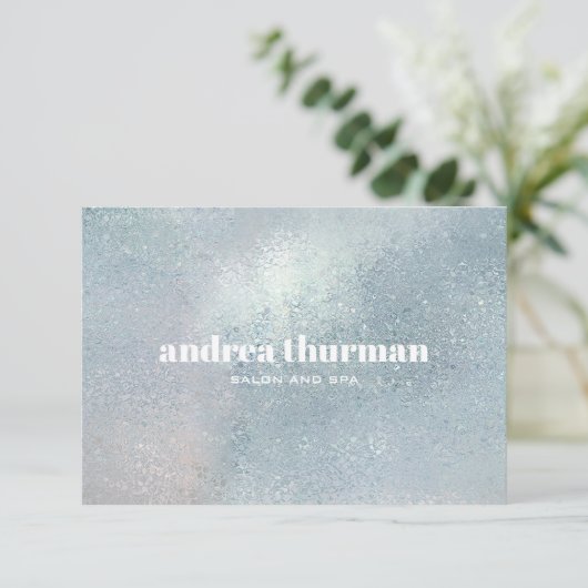 Chic Crystal Blue Glas pur irisierendes Geschenk (Stehend Vorderseite)