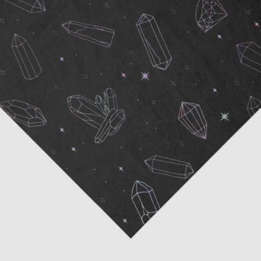 Chic Crystal Holographic Gemustert Magic Tissue Seidenpapier (Detail)